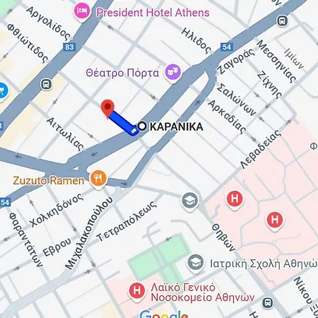 Apartment ανακαινισμένο 8 λεπτά από το μετρό. *